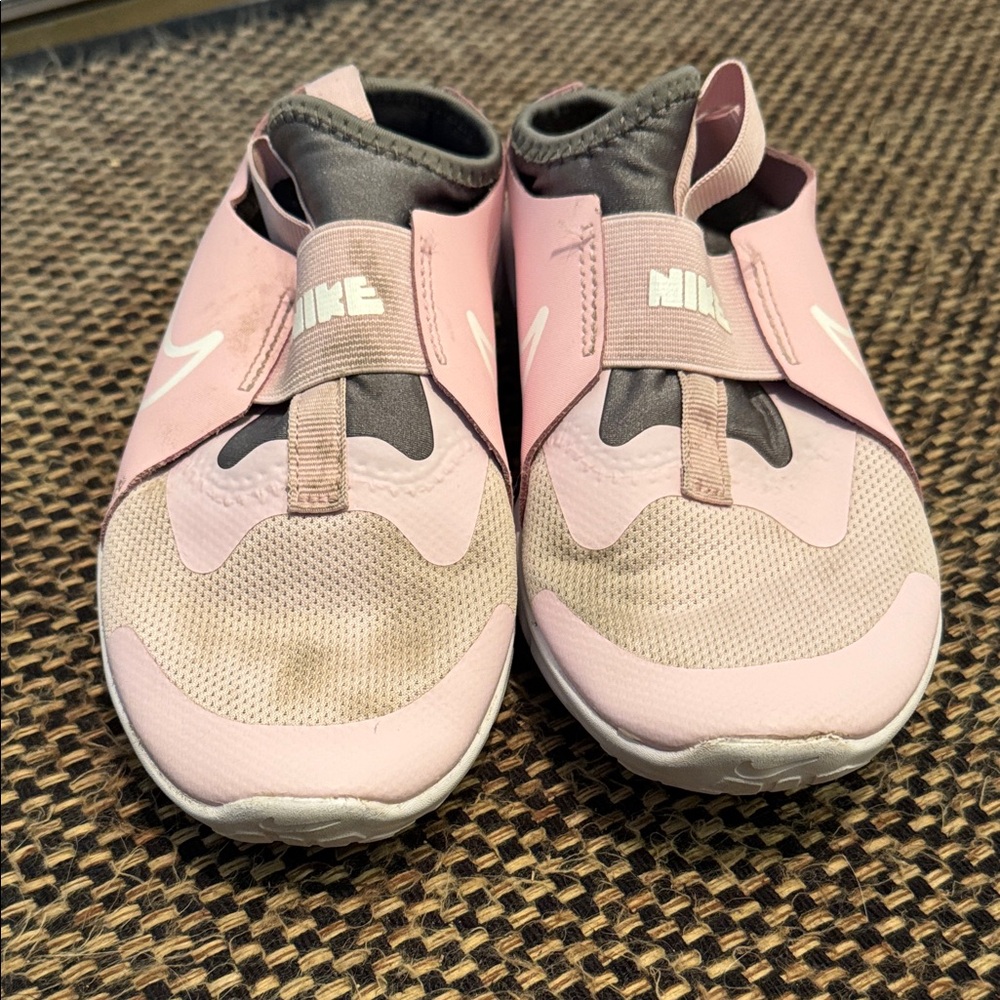 Nike Kids Pink and Gray Slip-On Sneakers, size 2